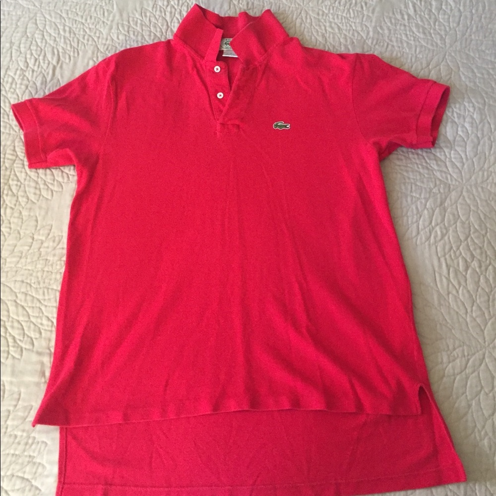 Vintage Red Izod Lacoste Patron Polo Shirt Large